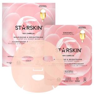 Starskin 100% Camellia Nourishing & Brightening 2-Step Oil Sheet Mask 25 g produkt bild