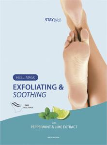 Stay Well Exfoliating & Soothing Heel Mask Peppermint & Lime 1 par produkt bild