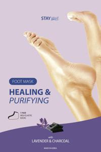 Stay Well Healing & Purifying Foot Mask Charcoal produkt bild
