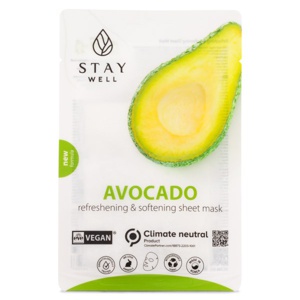 StayWell Vegan Sheet Mask 1 stk Avocado produktbillede