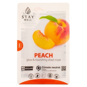 StayWell Vegan Sheet Mask 1 stk Peach produktbillede