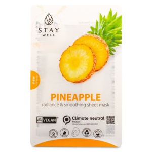 StayWell Vegan Sheet Mask 1 stk Pineapple produktbillede