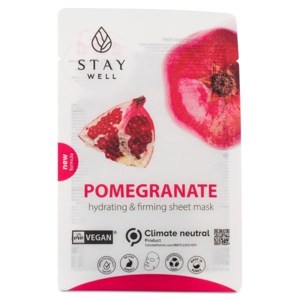 StayWell Vegan Sheet Mask 1 stk Pomegranate produktbillede