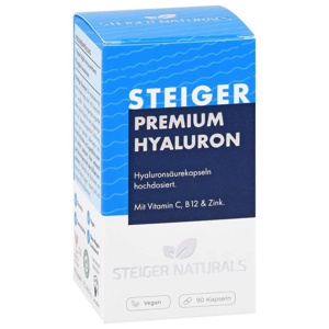 STEIGER NATURALS PREMIUM HYALURON 90 St Kapseln Produktbild