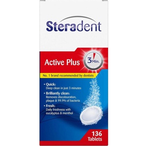 Steradent Active Plus Tablets Pack of 136 product image
