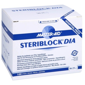 STERIBLOCK DIA 25x86 mm Kompressionspfl.ster.weiß Produktbild