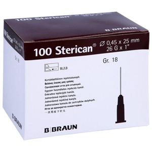 STERICAN Kanülen Luer-Lok 0,45x25 mm Gr.18 braun Produktbild