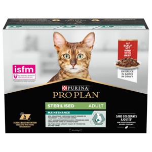 Sterilised Våtmat med Biff för Katt - 10 x 85 g produkt bild
