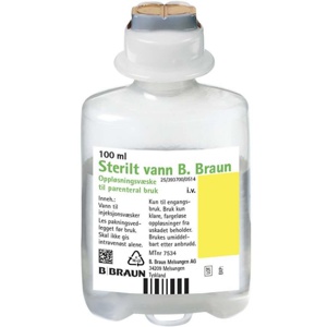 Sterilt Vann Parenteral Bruk Ecoflac Plus 20x100 ml produktbilde