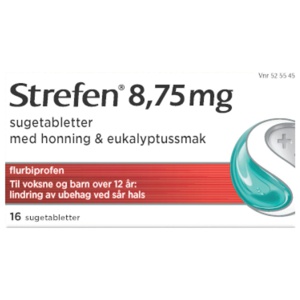 Strefen 8,75 mg sugetabletter honning og eukalyptus 16 stk produktbilde