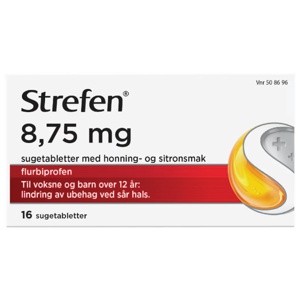 Strefen 8,75 mg sugetabletter honning og sitron 16 stk produktbilde