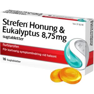 Strefen Honung & Eukalyptus, sugtablett 8,75 mg, 16 st produkt bild