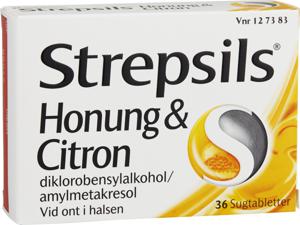 Strepsils Honung & Citron, sugtablett, 36 st