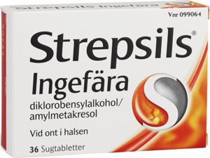 Strepsils Ingefära sugtablett 36 st
