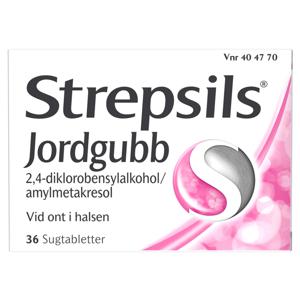Strepsils Jordgubb 36 sugtabletter