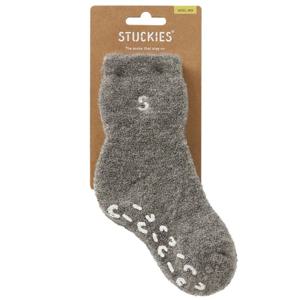 STUCKIES Teddy Strumpor i Ullmix (Anti-slip) Ash 1-pack Small 0-2 år produkt bild