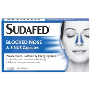 Sudafed Blocked Nose & Sinus Capsules Pack of 16 product image