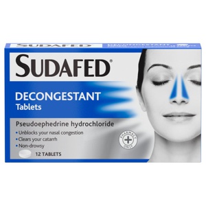 Sudafed Decongestant 12 Tablets product image
