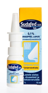 Sudafed ha xylo ninasprei 1mg/ml 10ml toote pilt