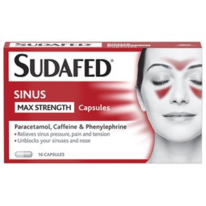 Sudafed Sinus Max Strength 16 Years + product image