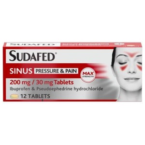 Sudafed Sinus Pressure & Pain Tablets 12s product image