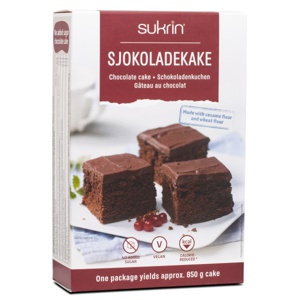 Sukrin Chocolate Cake Mix 370 g produktbillede