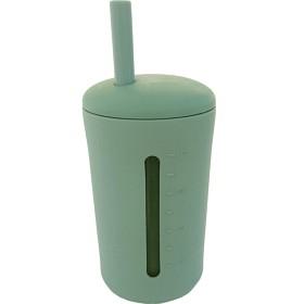 Summerville Organic Mugg med sugrör Silikon 200ml Cameo Green produkt bild