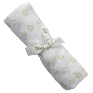 Summerville Organic Babyteppe i musselin, Beige/hvit, 1 stk produktbilde