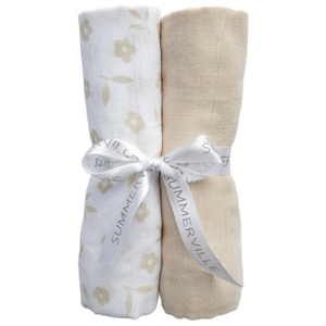 Summerville Organic Babyteppe i musselin, Beige miks, 2 stk. produktbilde