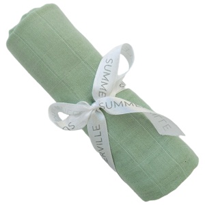 Summerville Organic Babyteppe i musselin, Dus grønn, 1 stk produktbilde