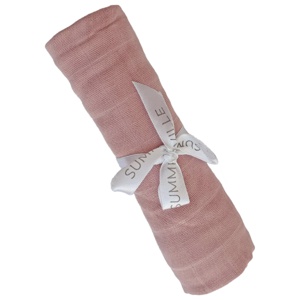 Summerville Organic Babyteppe i musselin, Dus rosa, 1 stk. produktbilde