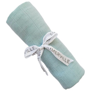 Summerville Organic Babyteppe i musselin, Isblå, 1 stk produktbilde