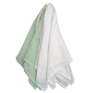 Summerville Organic Babyteppe i musselin, Mint og hvit, 2 stk produktbilde