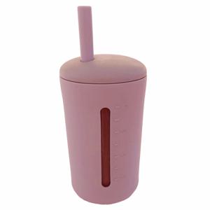 SUMMERVILLE organic Mugg med sugrör Silikon 200ml Dusty Rose produkt bild