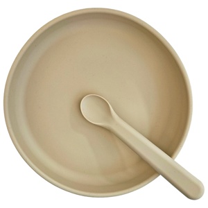 Summerville Tallrik och Sked Silikon Sandshell produkt bild