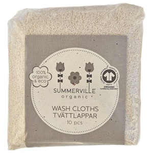 Summerville Tvättlappar Sandshell GOTS 10-pack produkt bild