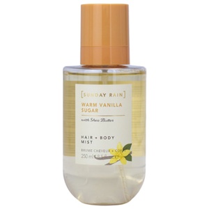Sunday Rain Warm Vanilla Sugar Hair + Body Mist, 250 ml produkt bild