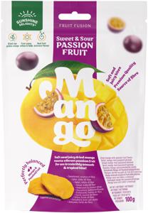 Sunshine Delights Fruit Fusion Sweet & Sour Passionfruit Mango 100 g produkt bild