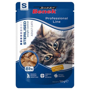 Super Benek Professional Line Sterilized Adult 24 x 100 g Produktbild