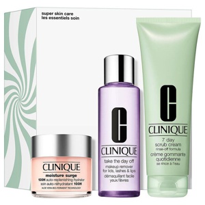 Clinique Super Skin Care Set Moisture Surge 125ml + Makeup Remover 200ml + 7 Day Scrub 250ml 325 ml produkt bild