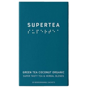 Supertea Green Tea Coconut Organic 20 påsar produkt bild