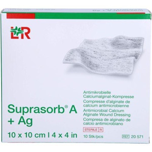 SUPRASORB A+Ag Antimik.Cal.Alginat Kompr.10x10 cm Produktbild