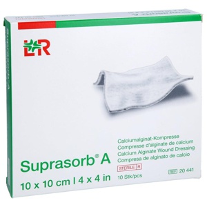 SUPRASORB A Calciumalginat Kompr.10x10 cm Produktbild