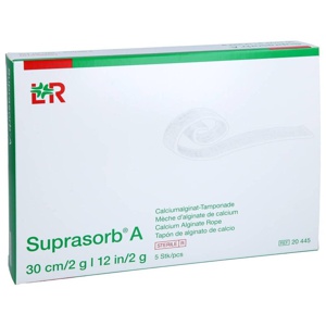 SUPRASORB A Calciumalginat Tamp.30 cm 2 g Produktbild