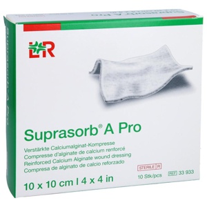 SUPRASORB A Pro Calciumalginat Kompr.10x10 cm Produktbild