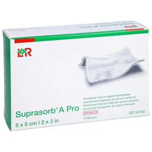 SUPRASORB A Pro Calciumalginat Kompr.5x5 cm Produktbild