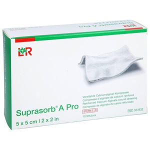 SUPRASORB A Pro Calciumalginat Kompr.5x5 cm Produktbild