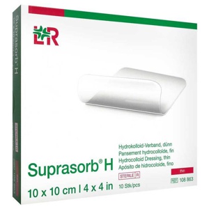 Suprasorb H Hydrokolloidverband dünn 10x10 cm, 10 St Verband Produktbild