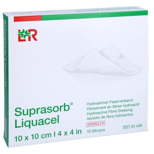 SUPRASORB Liquacel hydroakt.Faserverb.10x10 cm Produktbild