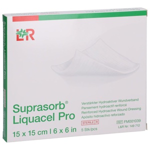 SUPRASORB Liquacel Pro 15x15 cm Kompressen Produktbild